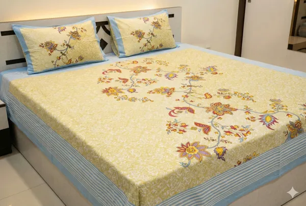 Floral_Bedsheet_With_Ethnic_Motifs