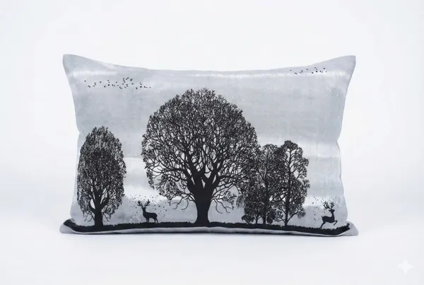 Bedsheet_With_Tree_Silhouette_And_Floral_Print