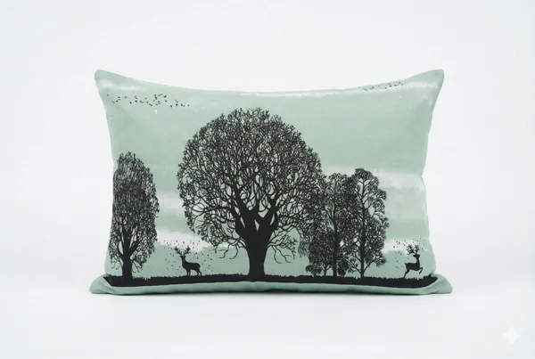 Bedsheet_With_Tree_Silhouette_And_Floral_Print