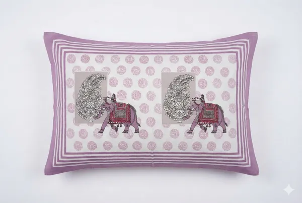 Ivory_Elephant_Motif_Ethnic_Cotton_Bedsheet_Set