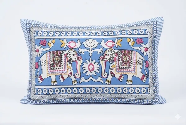 Bedsheet_With_Elephant_And_Floral_Motifs