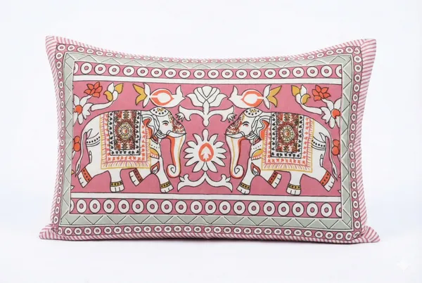 Bedsheet_With_Elephant_And_Floral_Motifs
