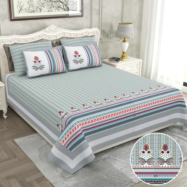 Bedsheet_With_Floral_And_Striped_Design