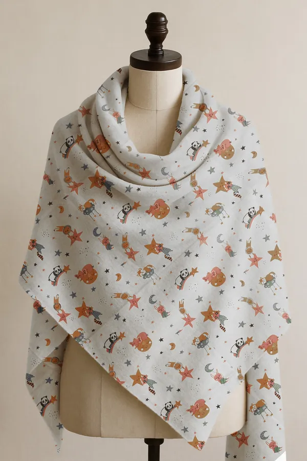 Printed_Cotton_Shawl_With_Panda