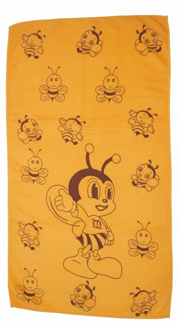 Yellow_Cartoon_Bee_Design_Baby_Bath_Towel