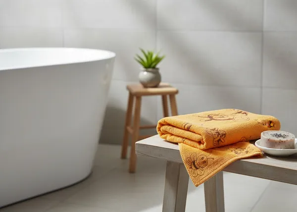 Yellow_Cartoon_Bee_Design_Baby_Bath_Towel