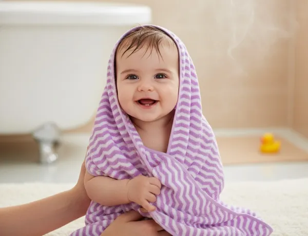Soft_Purple_Zigzag_Pattern_Baby_Bath_Towel
