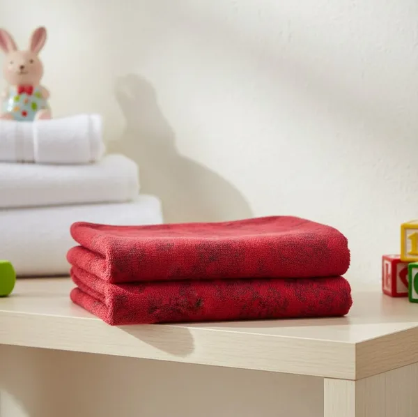 Soft_Red_Floral_Print_Baby_Bath_Towel