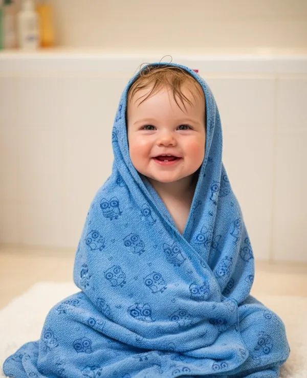 Soft_Blue_Cartoon_Owl_Print_Baby_Bath_Towel