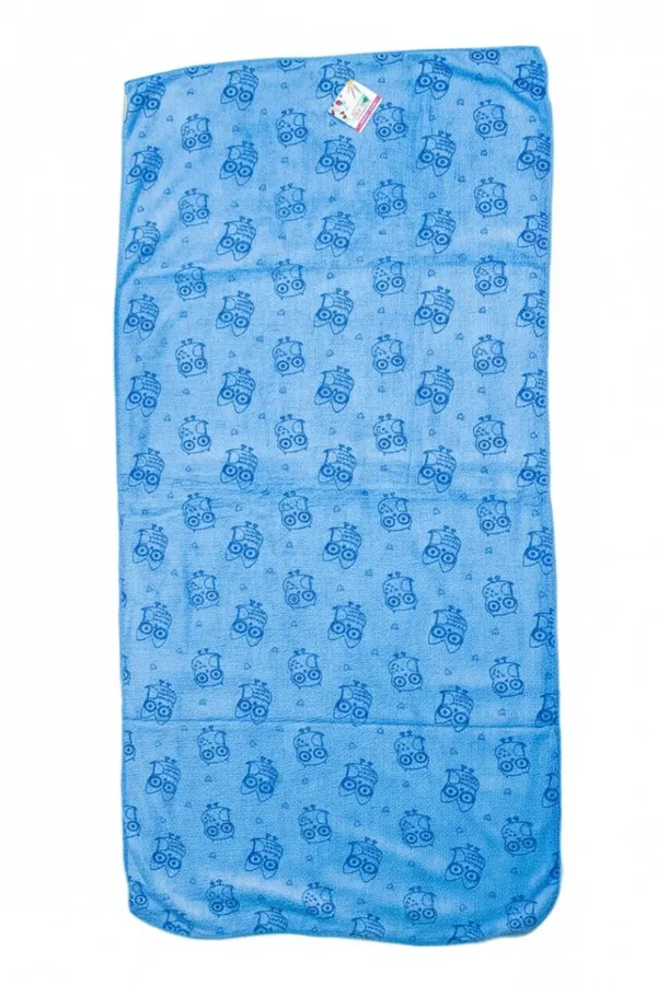 Soft_Blue_Cartoon_Owl_Print_Baby_Bath_Towel