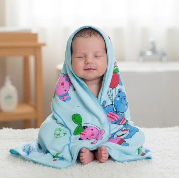 Blue_Happy_Tunny_Cartoon_Baby_Bath_Towel