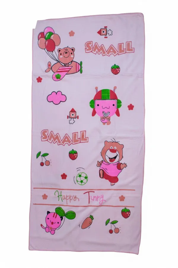 Pink_Happy_Tunny_Cartoon_Baby_Bath_Towel