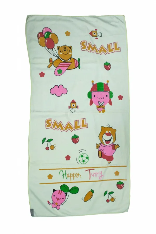 Yellow_Happy_Tunny_Cartoon_Baby_Bath_Towel