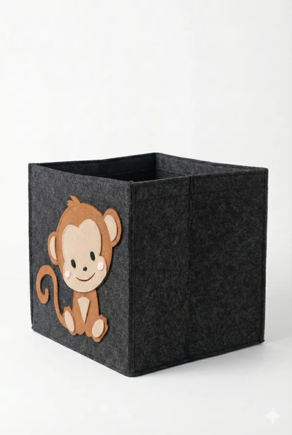Monkey_Print_Fabric_Storage_Organizer