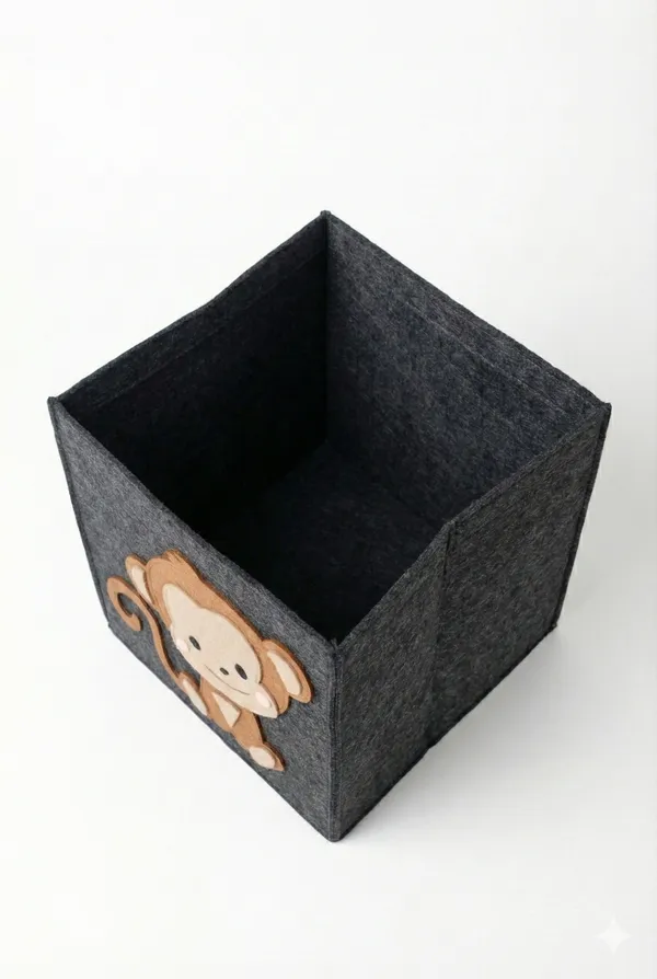 Monkey_Print_Fabric_Storage_Organizer