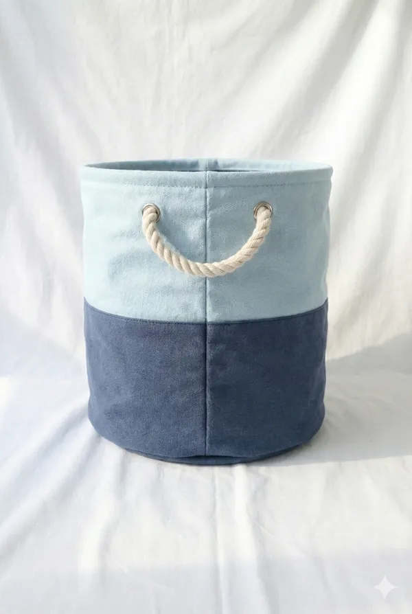 Dinosaur_Print_Fabric_Laundry_Bag_With_Rope_Handles