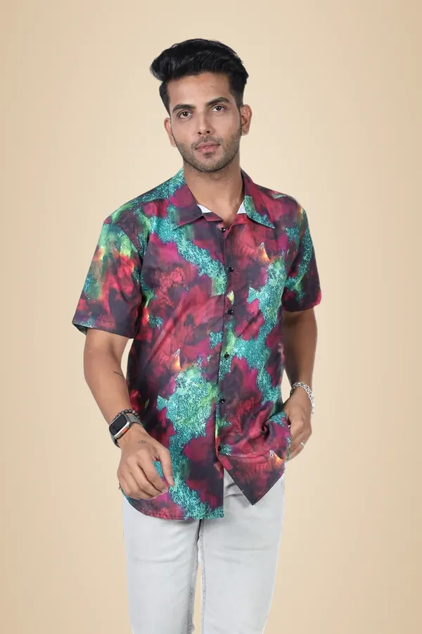 Maroon_Premium_Printed_Cotton_Blend_Shirt_For_Men