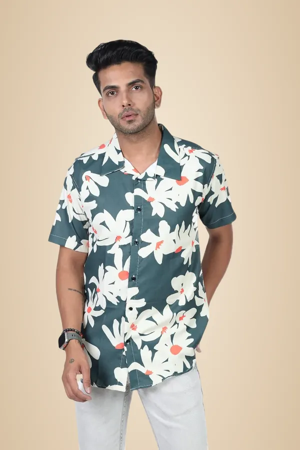 Green_Premium_Printed_Cotton_Blend_Casual_Shirt_For_Men