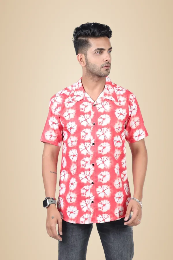 Orange_Premium_Printed_Cotton_Blend_Casual_Shirt_For_Men