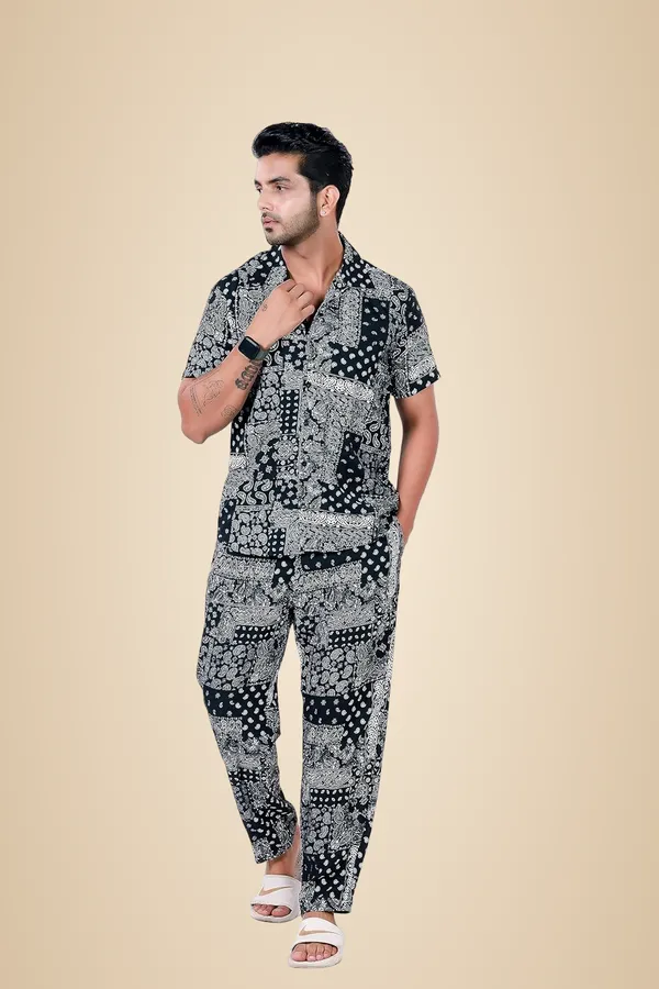Black_Premium_Printed_Cotton_Blend_Co-Ords_Set_For_Men