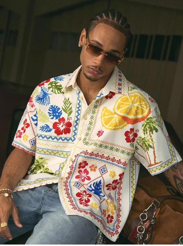Yellow_Premium_Cotton_Blend_Casual_Shirt_For_Men