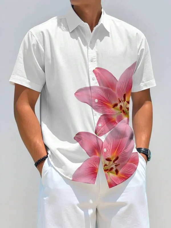 White_Premium_Cotton_Blend_Casual_Shirt_For_Men