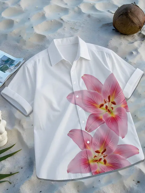 White_Premium_Cotton_Blend_Casual_Shirt_For_Men