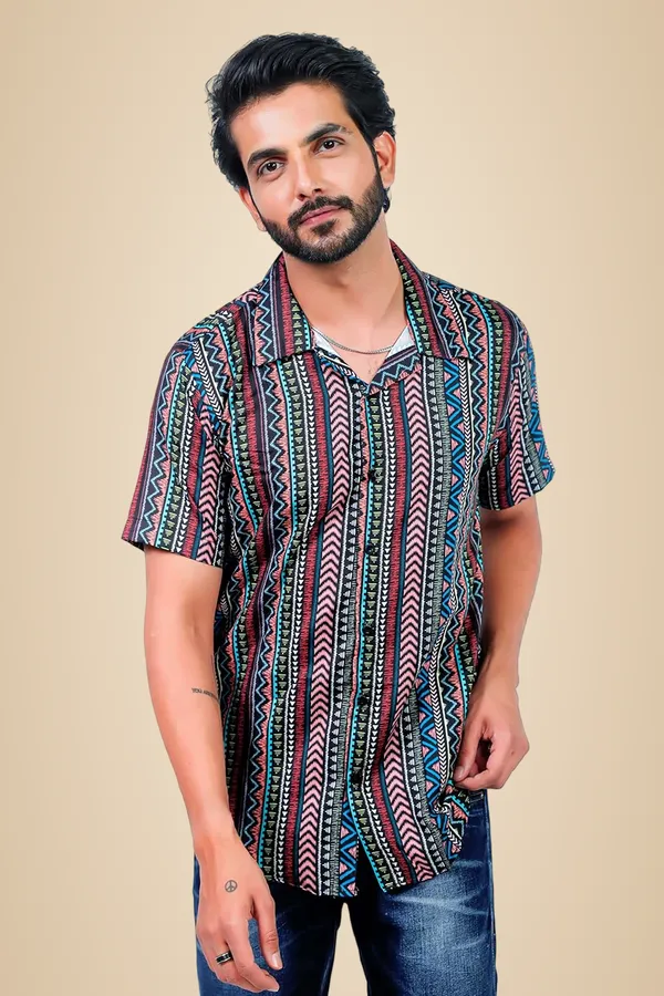 Black_Premium_Printed_Cotton_Blend_Casual_Shirt_For_Men