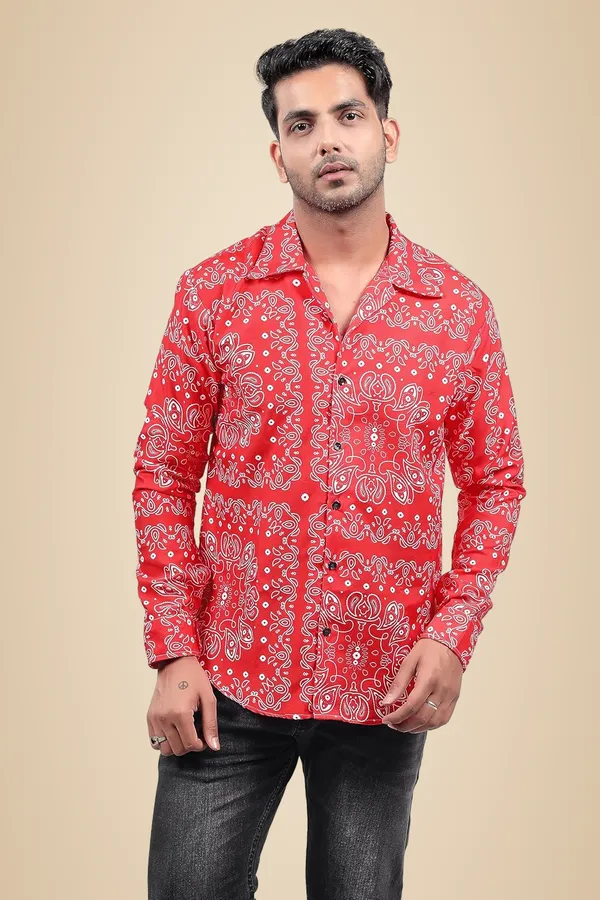 Red_Premium_Printed_Cotton_Blend_Casual_Shirt_For_Men