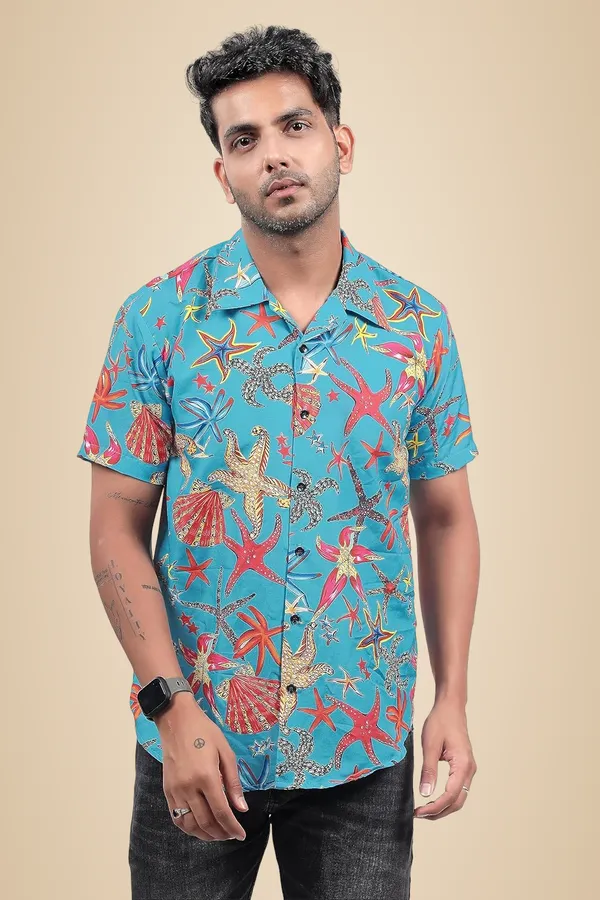Sea_Green_Premium_Printed_Cotton_Blend_Casual_Shirt_For_Men