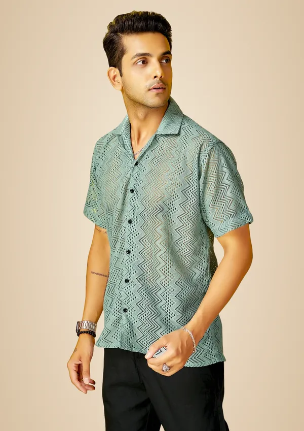 Olive_Premium_Solid_Cotton_Blend_Casual_Shirt_For_Men