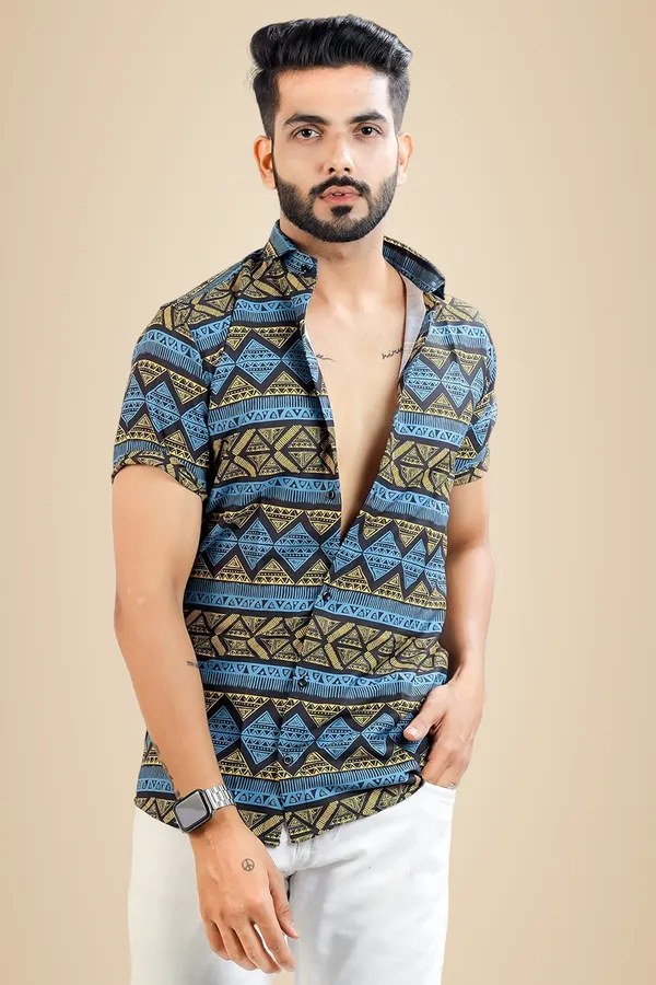 Grey_Premium_Printed_Cotton_Blend_Casual_Shirt_For_Men
