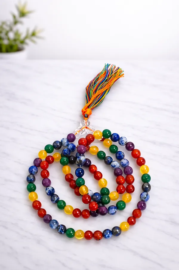 7_Chakra_Natural_Crystal_Stone_8_Mm_108_Bead_Mala_Charged_For_Meditation_And_Wearable_Healing_Mala