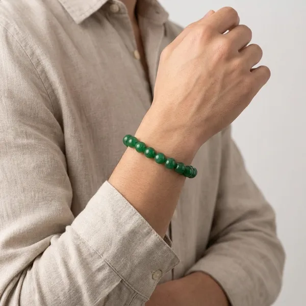 Natural_Green_Aventurine_8Mm_Round_Bead_Bracelet_Luck_And_Abundance_And_Positive_Energy_For_Unisex