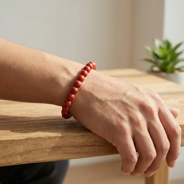 Natural_Red_Jasper_8Mm_Round_Bead_Bracelet_Grounding_And_Strength_And_Courage_For_Unisex