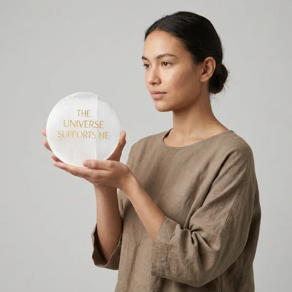 Selenite_Charging_Plate_“The_Universe_Supports_Me”_Engraved_For_Manifestation_And_Meditation_And_Crystal_Charging