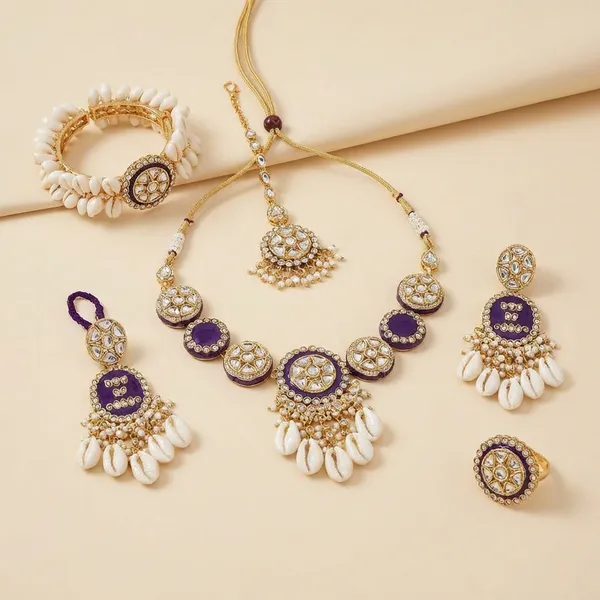 Elegant_Purple_Kundan_Jewellery_Set_With_Maang_Tikka_Necklace_Earrings_And_Bracelet