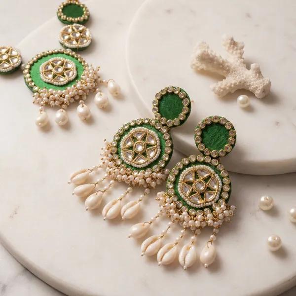 Green_Stone_Kundan_Jewellery_Set_With_Pearls_|_Necklace_Earrings_Maang_Tikka_And_Hand_Harness
