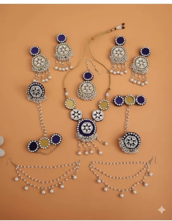 Traditional_Blue_Kundan_Bridal_Jewelry_Set_With_Earrings_Necklace_Maang_Tikka_And_Hand_Ornaments