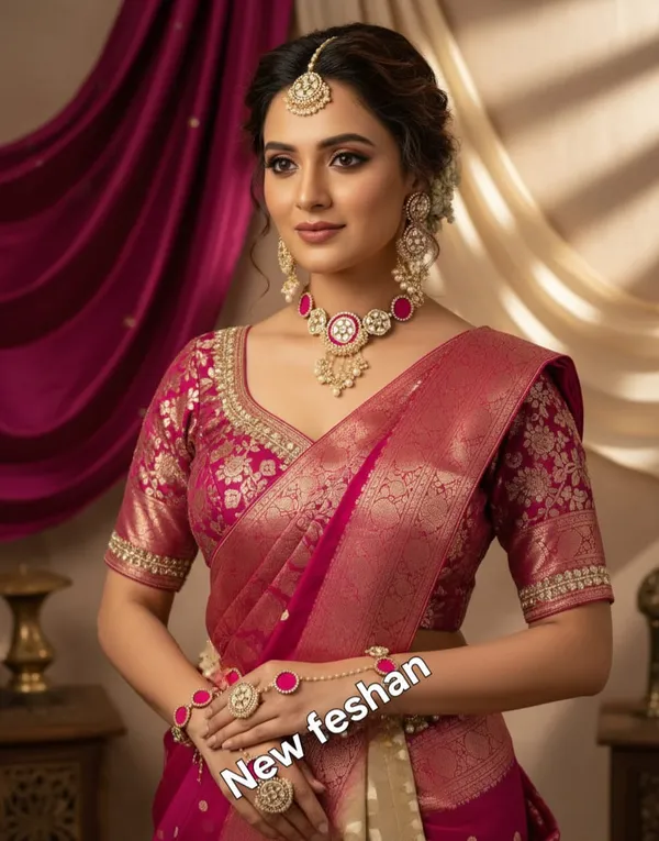 Traditional_Bridal_Kundan_Necklace_Set_With_Pink_Stone_Embellishments