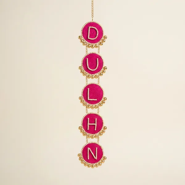 Dulhan_Bridal_Hair_Parandi_|_Pink_And_Gold_Decorative_Hair_Accessory_With_Beaded_Chain