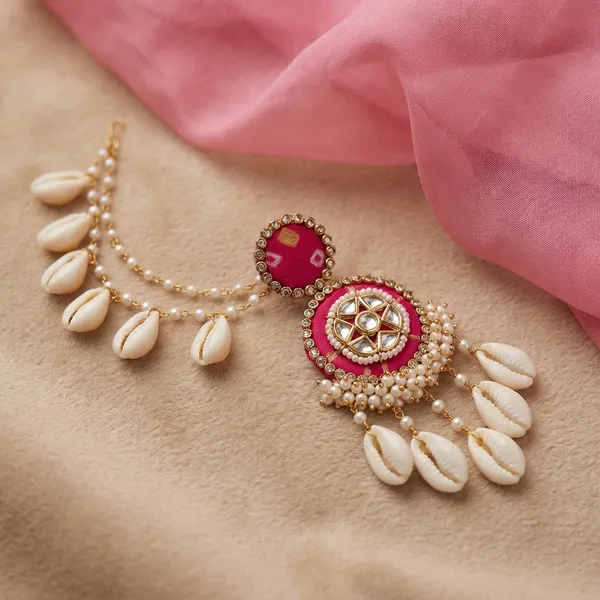 Traditional_Bridal_Kundan_Jewelry_Set_With_Maang_Tikka_And_Haath_Phool_|_Pink_And_Gold