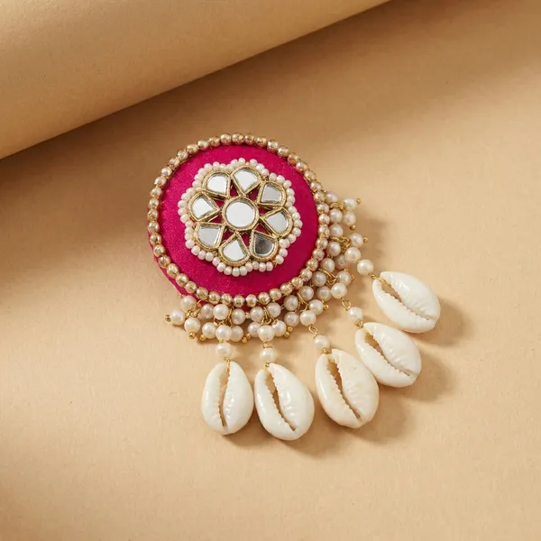 Traditional_Pink_Stone_And_Shell_Drop_Jewelry_Set_|_Ethnic_Necklace_Collection
