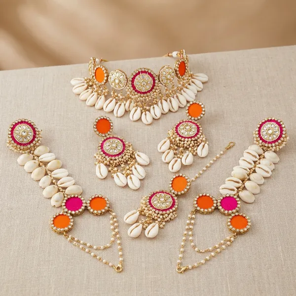 Traditional_Ethnic_Bridal_Jewelry_Set_With_Cowrie_Shells_And_Beaded_Medallions