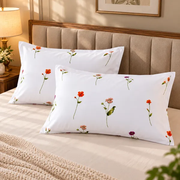Cotton_|__Super_King_Size_|_Flat_Bedsheet_|_White_With_Violet_|_2_Pillow_Covers|_-_Satrang