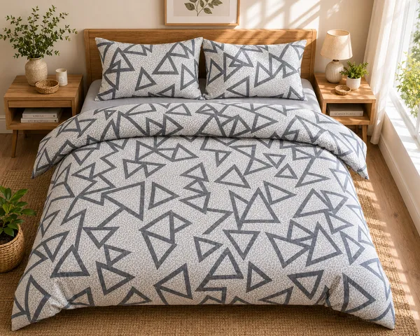 Glace_Cotton_|_Super_King_Size_|_Flat_Bedsheet_|_White_With_Grey_Zig_Zag_With_2_Pillow_Covers_|_-_Sukoon