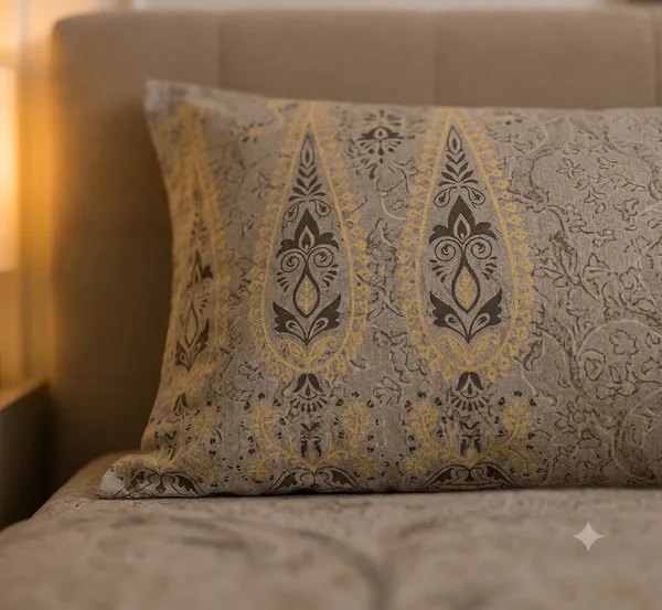 Aagaaz-_Brown_Super_King_Size_Cotton_Bedsheet