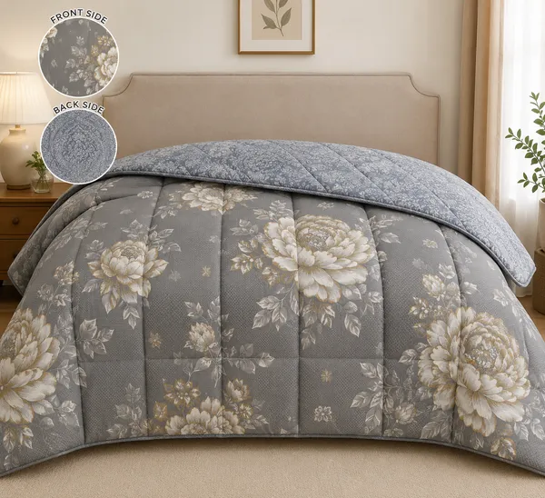 Cotton_|_Double_Bed_Size_|_Comforter-Double_Sided_|Grey_-_Anmol_Aaram
