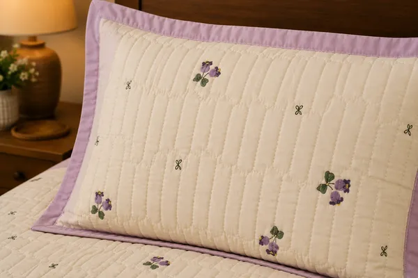 Cotton_|__King_Size_|_Quilted_Bedcover_|_Purple_Color_|_2_Quilted_Pillow_Covers|_-Casa_Bloom