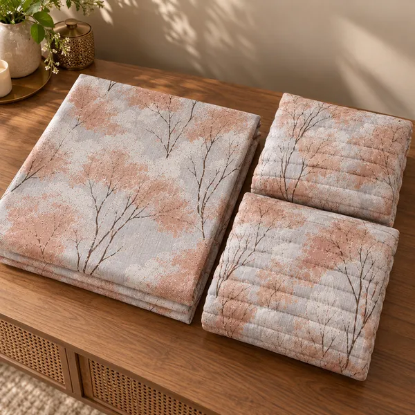 Cotton_|_King_Size_Bedsheet_|_2_Quilted_Pillow_Covers_|_Beige_With_Brown-_Vectra